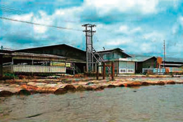 パレンバン製材工場（インドネシア国スマトラ島）の写真