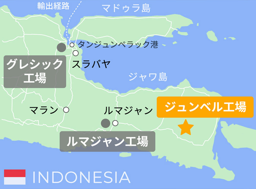 ジュンベル工場地図