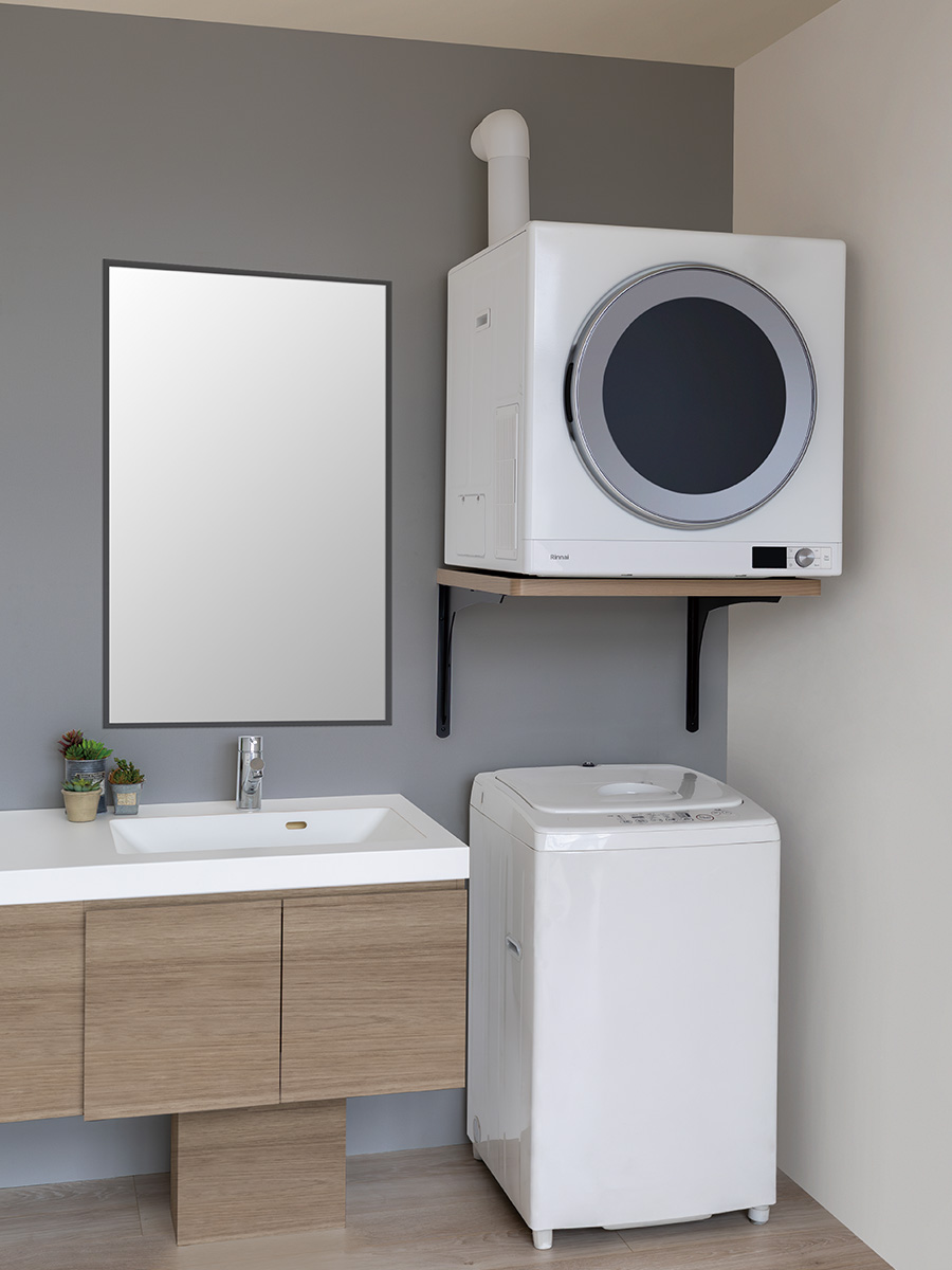 ガス衣類乾燥機用棚板セット 施工画像