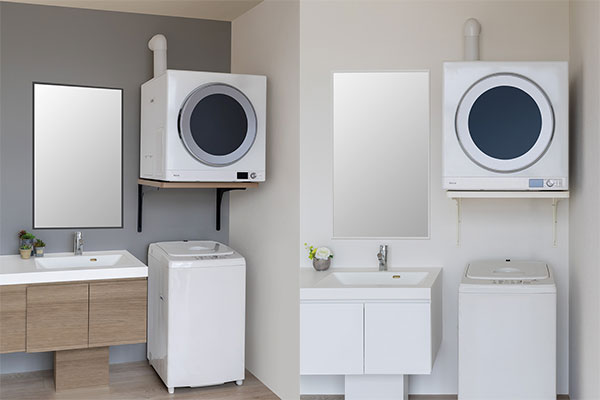 衣類乾燥機収納・洗濯機上収納・洗面所収納 ガス衣類乾燥機用棚板セット