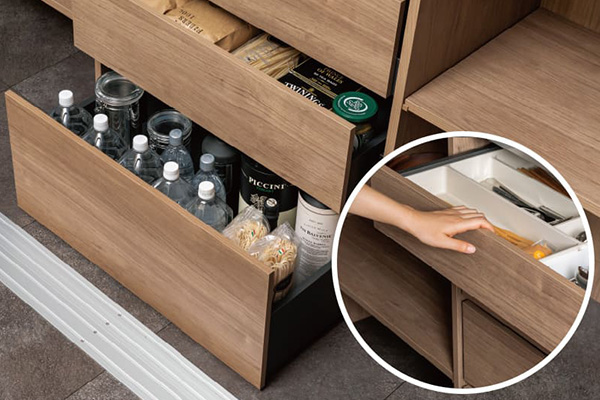 キッチン収納用引出し