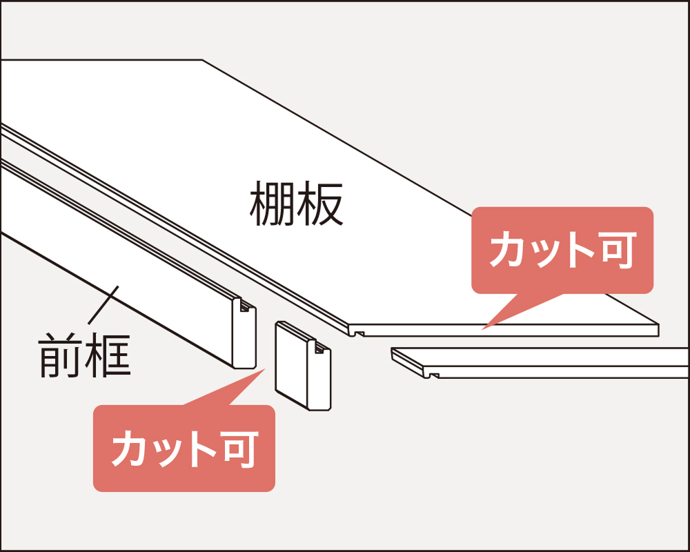 框・棚板分離型タイプ