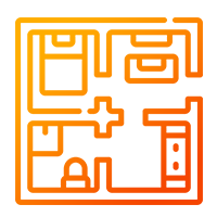 間取り図と展示商品一覧