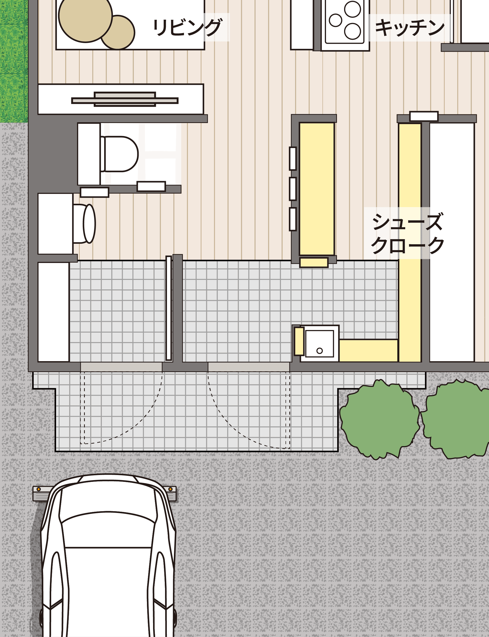 シューズクロークの間取り図