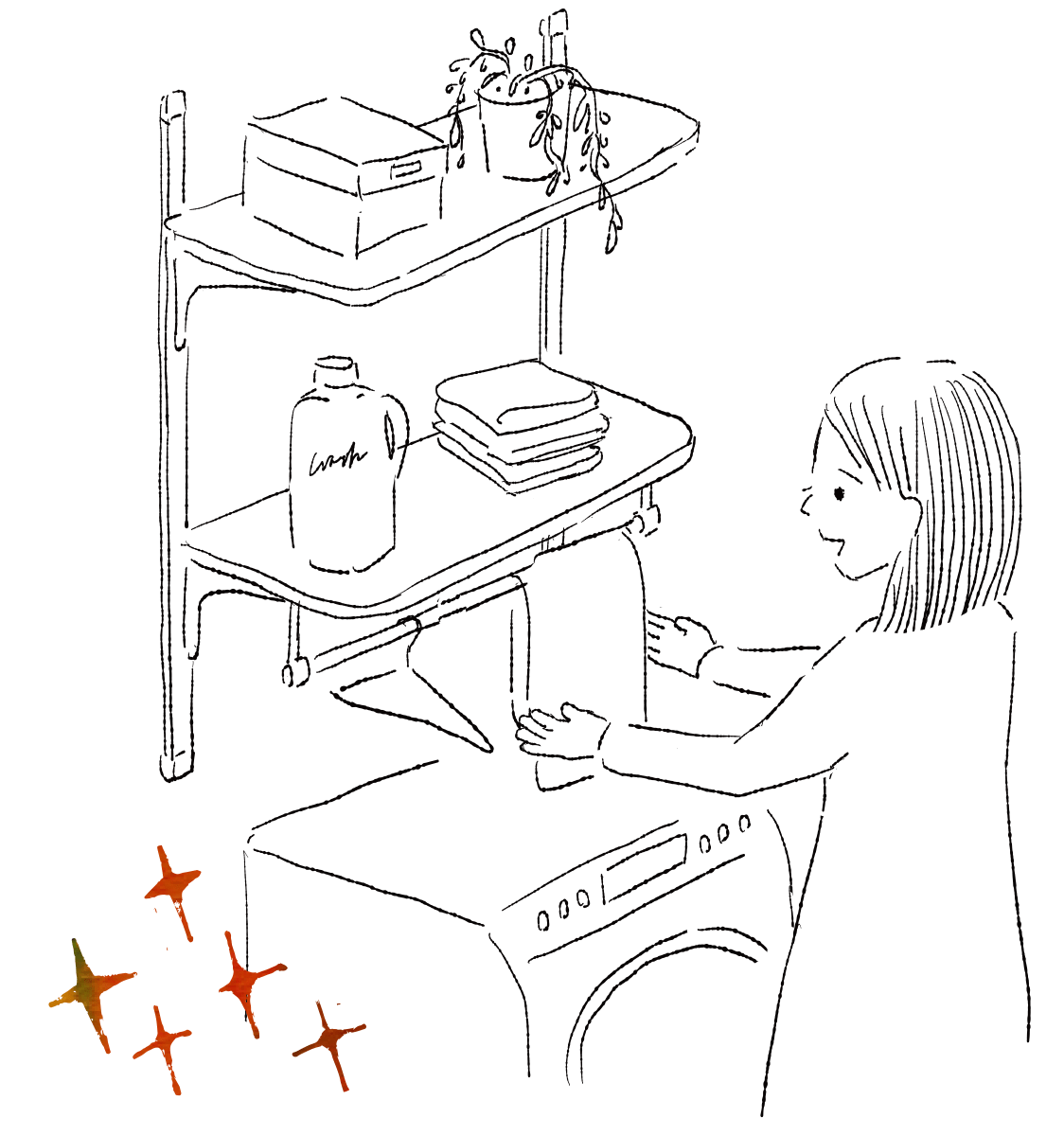 洗濯スペースのイメージイラスト